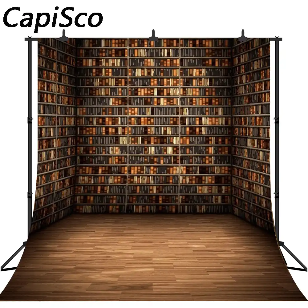 Capisco レトロ写真背景本棚木製床 3d の背景写真撮影コンピュータ印刷カスタマイズされた スタジオの小道具 背景スタジオ写真撮影の背景 Aliexpress
