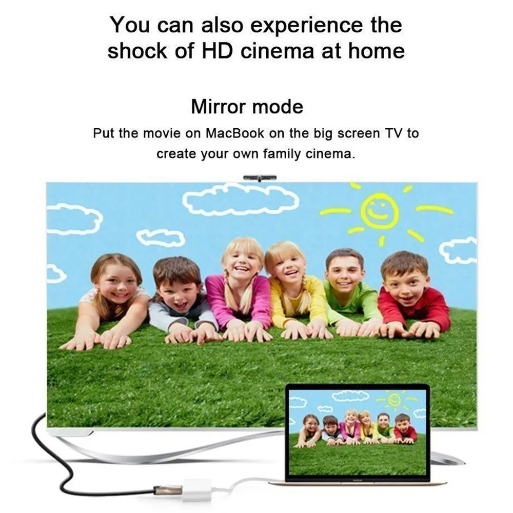 USB Type C to HD 4K Adapter USB C Multiport HD Adapter for MacBook