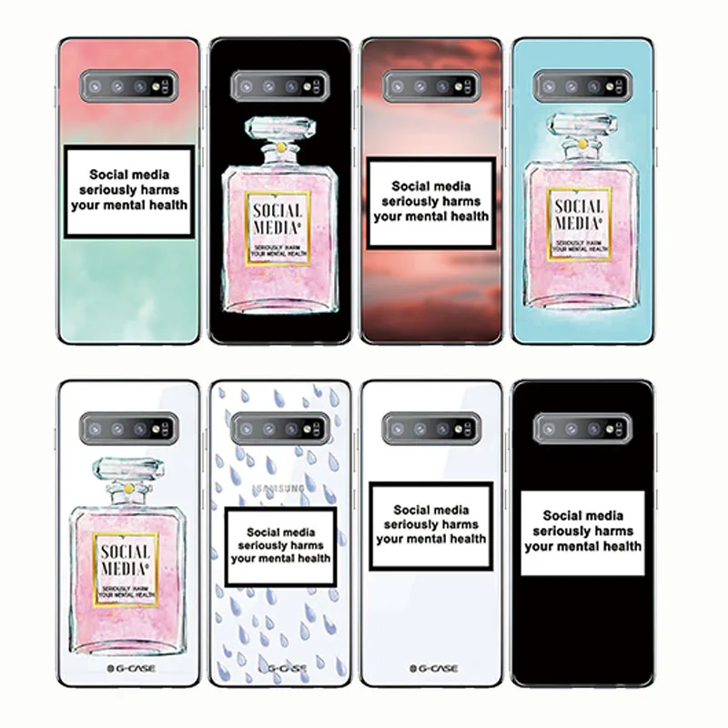 

Soft TPU Back Cover Coque Social Media Seriously Harms Your Mental Phone Case for Samsung S8 S9 S10PLUS Note 8 9 A8 PLUS 2018