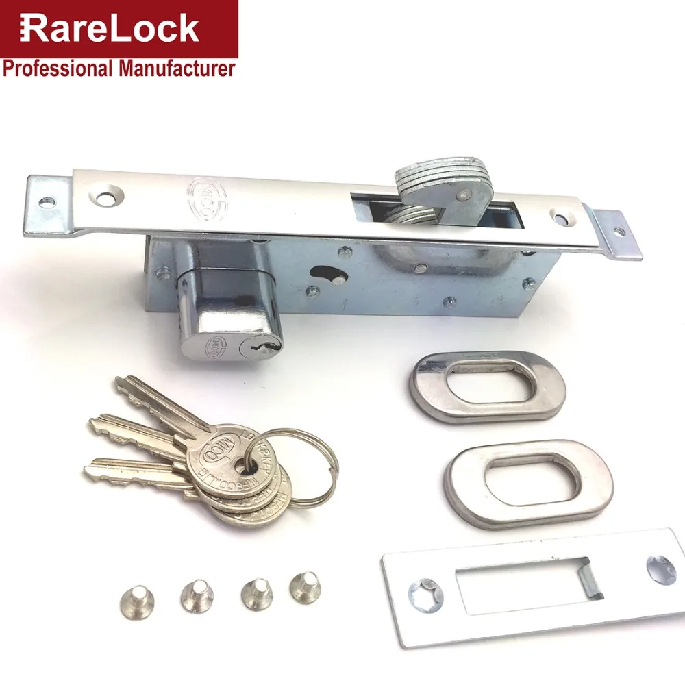 Rarelock рождественские принадлежности раздвижные двери замок с 3 ключами для спальни аксессуары для ванной комнаты DIY домашнего оборудования a