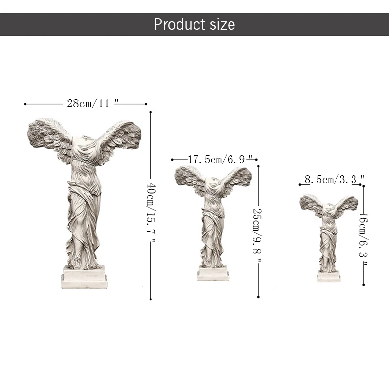 Европейские скульптурные фигурки богини Виктории, изделия из смолы, украшение для дома, ретро абстрактные статуи богини, декоративные украшения бизнес-подарки