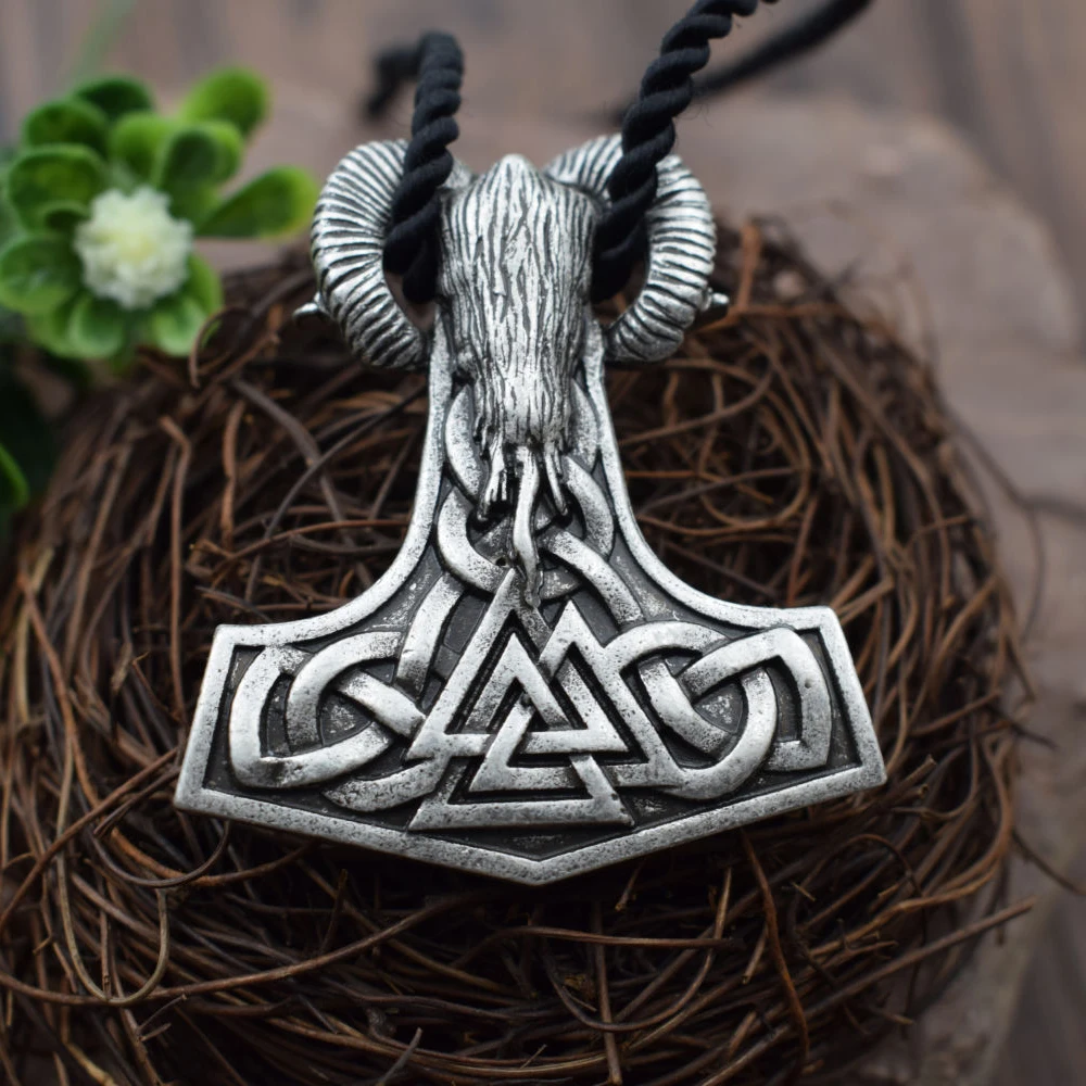 Новый Молот Тора Notic Vikings кулон с рунами ожерелье mjolnir Viking Valknut оригинальный амулет