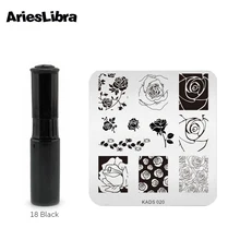 AriesLibra набор для штамповки лаков и шаблонов для дизайна ногтей стальная пластина+ набор для маникюра Гель-лак для ногтей Набор для штамповки пластин