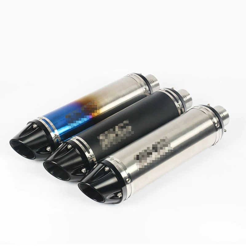 

38~51mm Unversal Exhaust Motorcycle Muffler Stainless Steel Moto Bike Pot Escape with Laser Marking For Yamaha Honda Kawasaki
