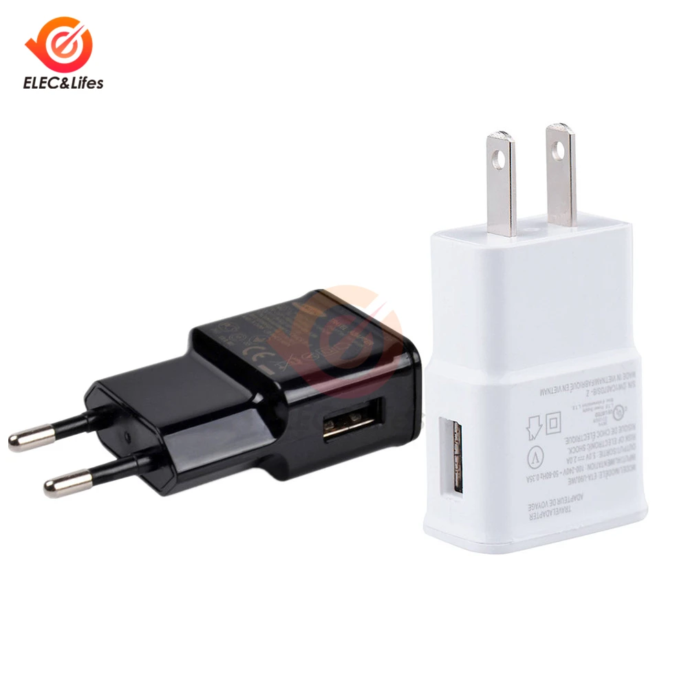 

Universal AC Power Wall Charger 5V 2A USB Travel Mobile Phone Charger Adapter EU US Plug For iPhone Samsung Xiaomi Huawei iPad