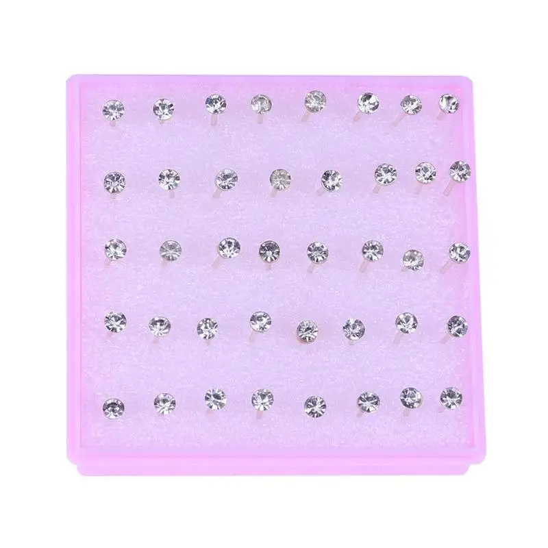 

20 Pairs For Women Cute Round Plastic Pin Earring Ear Studs