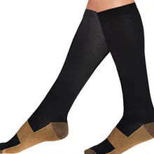 100 пара/лот спортивные Бег Носки медицинский медные ткань компрессионные чулки