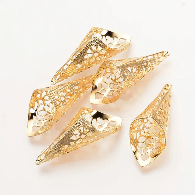 100pcs 28x11x10mm Brass Bead Cap Cones Jewelry Making DIY Accessories