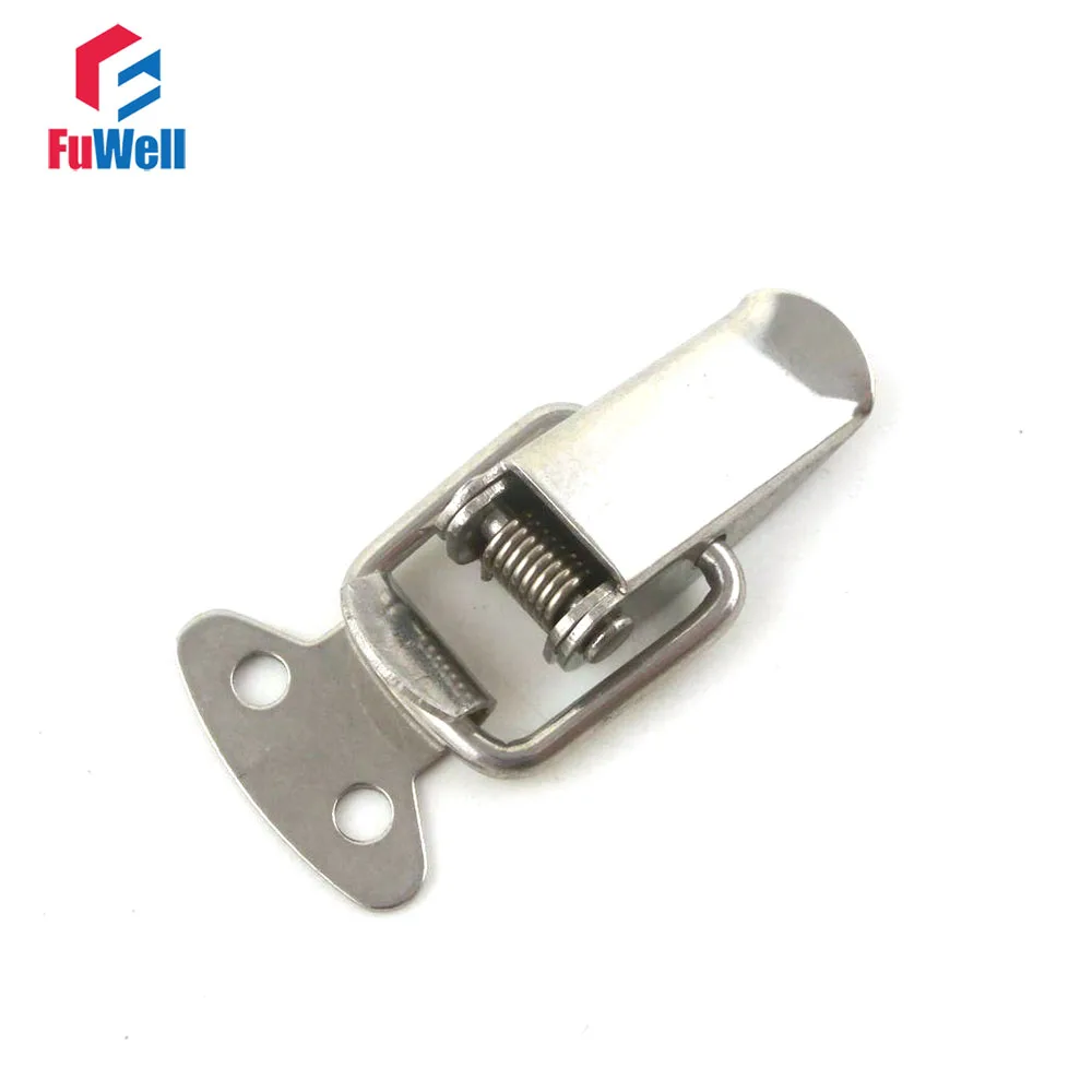 4pcs Toggle Latch R107 Stainless Steel Cabinet Toolbox Toggle Latch Hasps Spring Loaded Hardware Box Buckle