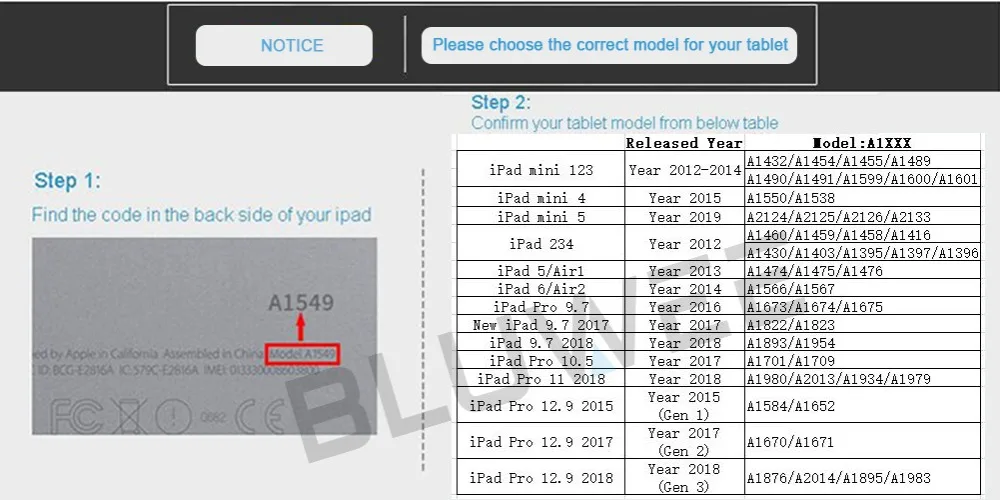 iPad model with year 2019