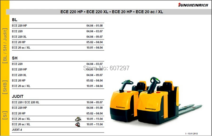 

Jungheinrich SH + JUDIT 4 - Diagnostic software+ET parts catalog (v4.35)+Never expired+keygen for many PC install