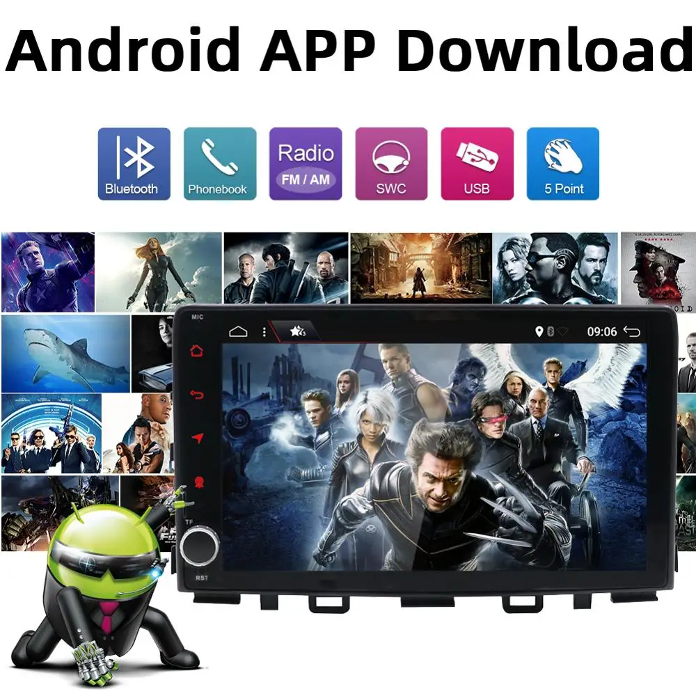 Автомобильный DVD плеер BOSION 1DIN Android 10 0 четырехъядерный 2 ГБ + 32 GPS навигатор для KIA RIO