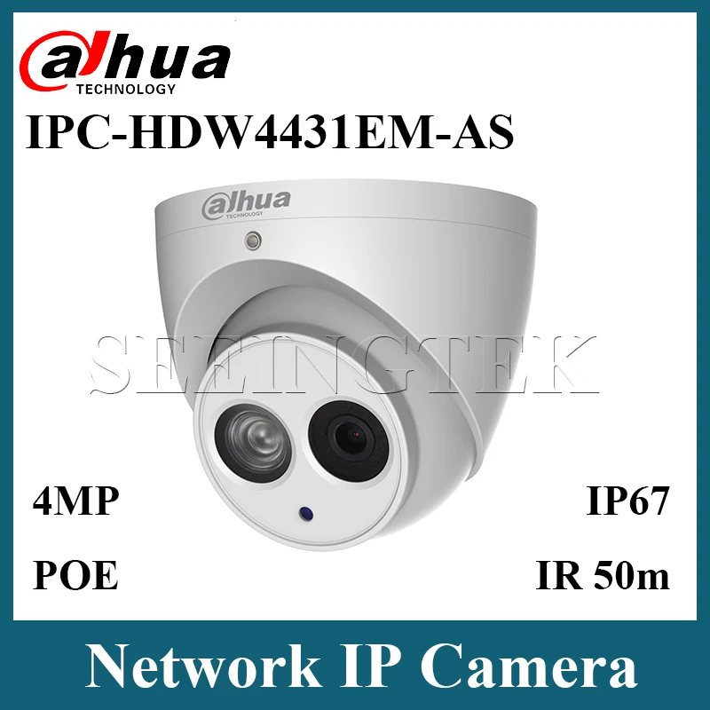 Dahua оригинальный IPC-HDW4431EM-AS 4MP ИК 50 м глазного яблока сети Камера SD карты IP67 PoE