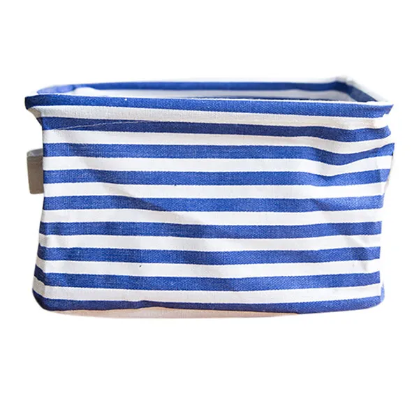 New Foldable Home Desktop Storage Basket Bags 5 Colors Storage Bin Closet Toy Box Cloth Container Organizer Fabric Basket fk3 - Цвет: Blue