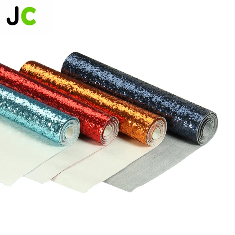 JC 1 Roll 25x138cm Thick Glitter Craft Paper roll Cardstock Party