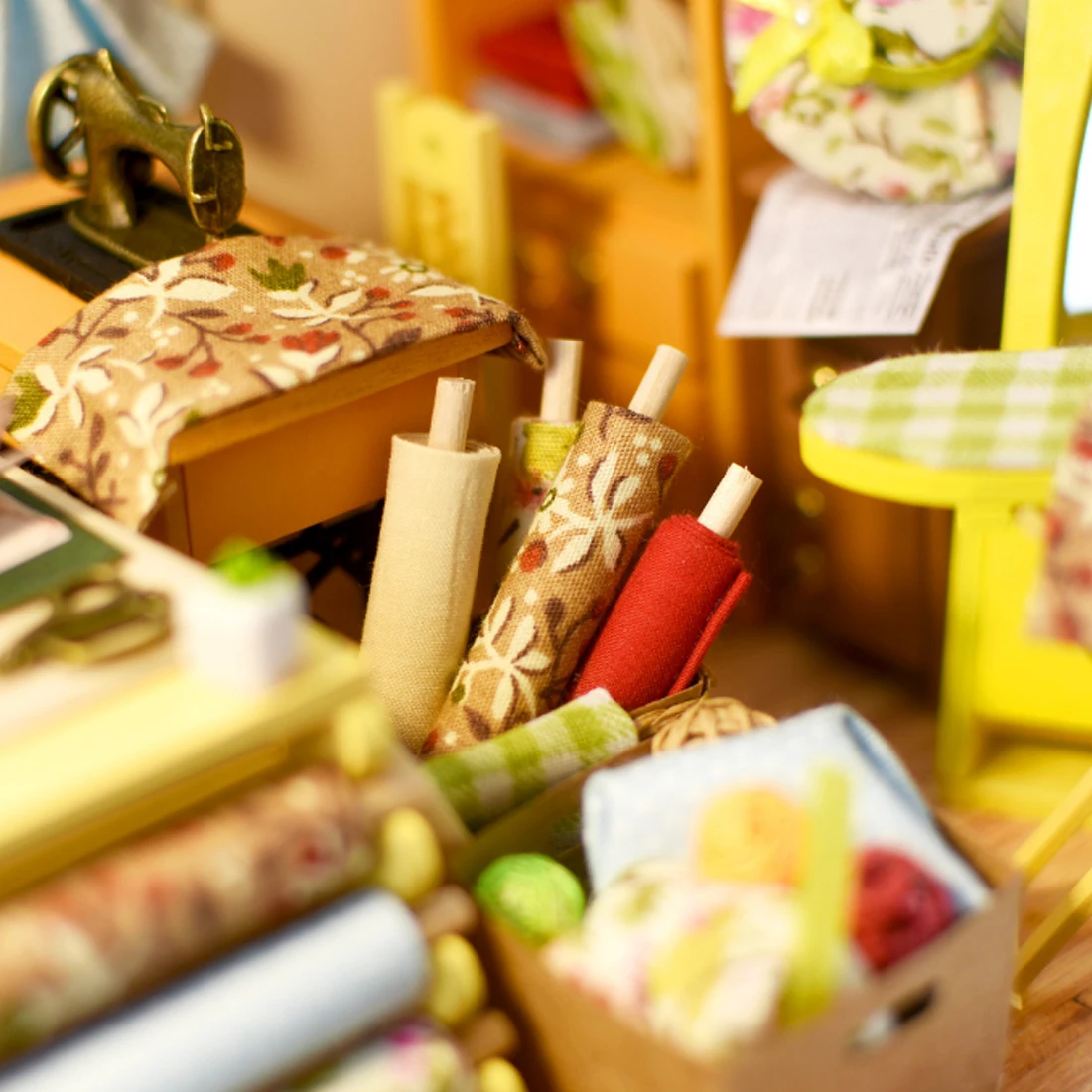 DIY Dollhouse Kit-Lisa'S Tailor Assembly Model Toys with LED Light Miniature Dollhouse Kit Christmas Room Kids Christmas Gift DIY Dollhouse Kit-Lisa'S Tailor Assembly Model Toys with LED Light Miniature Dollhouse Kit Christmas Room Kids Christmas Gift