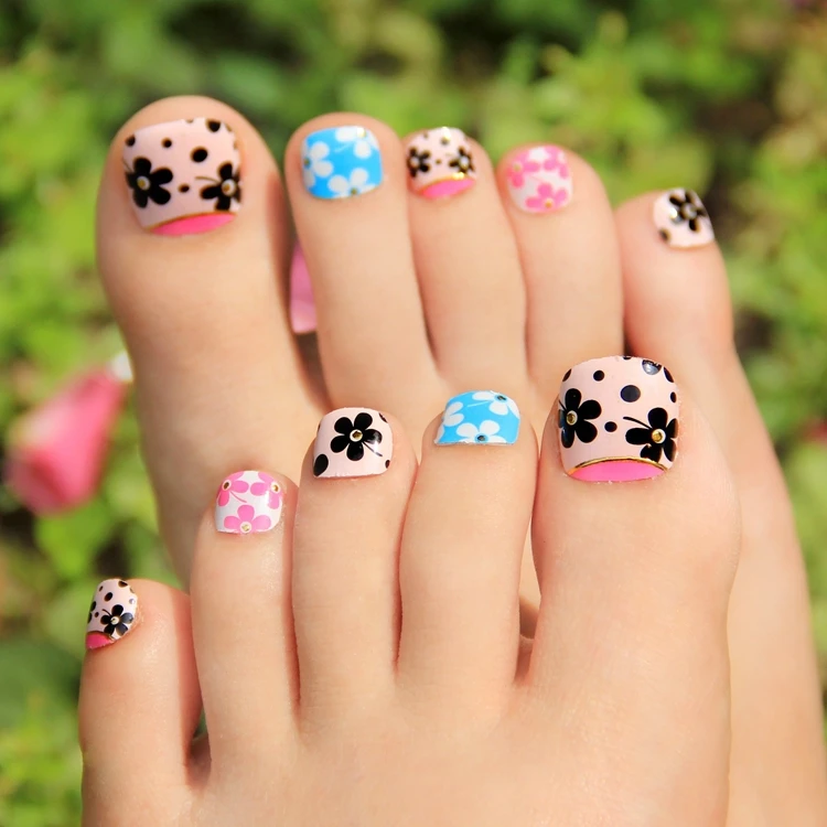 Attractive false toe nail art sticker decoration,fake nail foil art