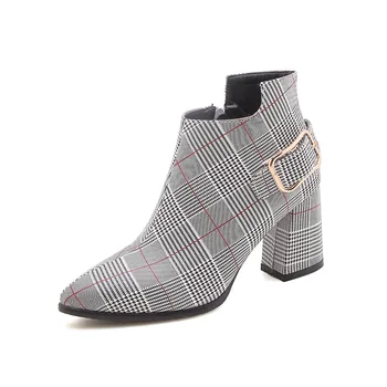

Europe and America Rome Martin boots Thick bottom Waterproof High-heeled Short boots lesbian winter Women Boots