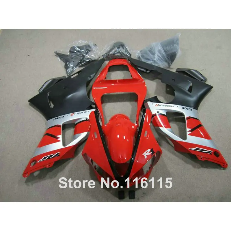 

7 gifts new fairings set for YAMAHA YZF R1 2000 2001 red black custom fairing kit R1 00 01 Injection molding 3160