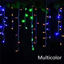 LED Light Garland Curtain Icicle String Light 220V 4M Droop 96LEDS Party Garden Indoor luces led decoracion Fairy Lights