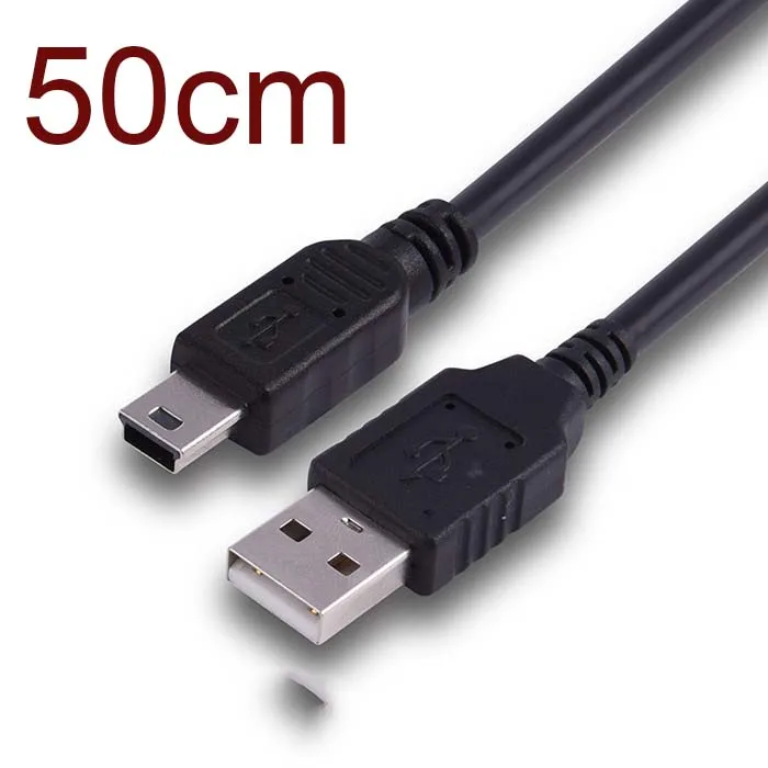 10 قطعة أفضل أسود USB 2.0 وذكر أن ميني 5 دبوس B كابل شحن سلك مهايئ