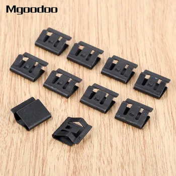 

10Pcs Auto Fastener Clip Black Rivets Clips Car Console Navigation CD DVD Sound Panel Metal Iron Retainer For Honda Civic Accord