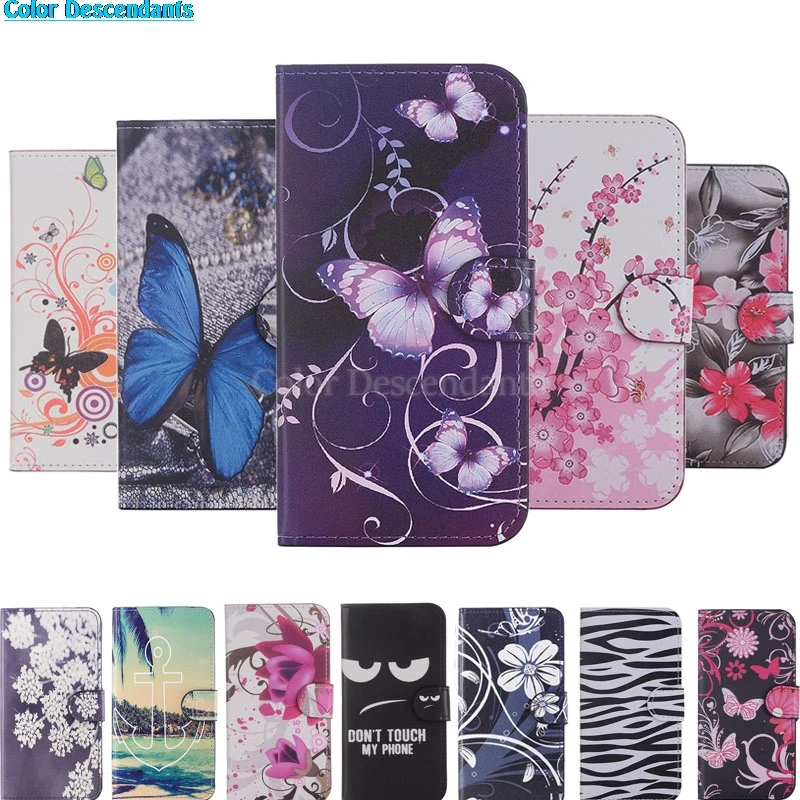 

For Samsung Galaxy A7 2018 A750 Case Pink Plum Leather Wallet Flip Cover For Samsung Galaxy A7 2018 SM-A750F Phone Cases Coque