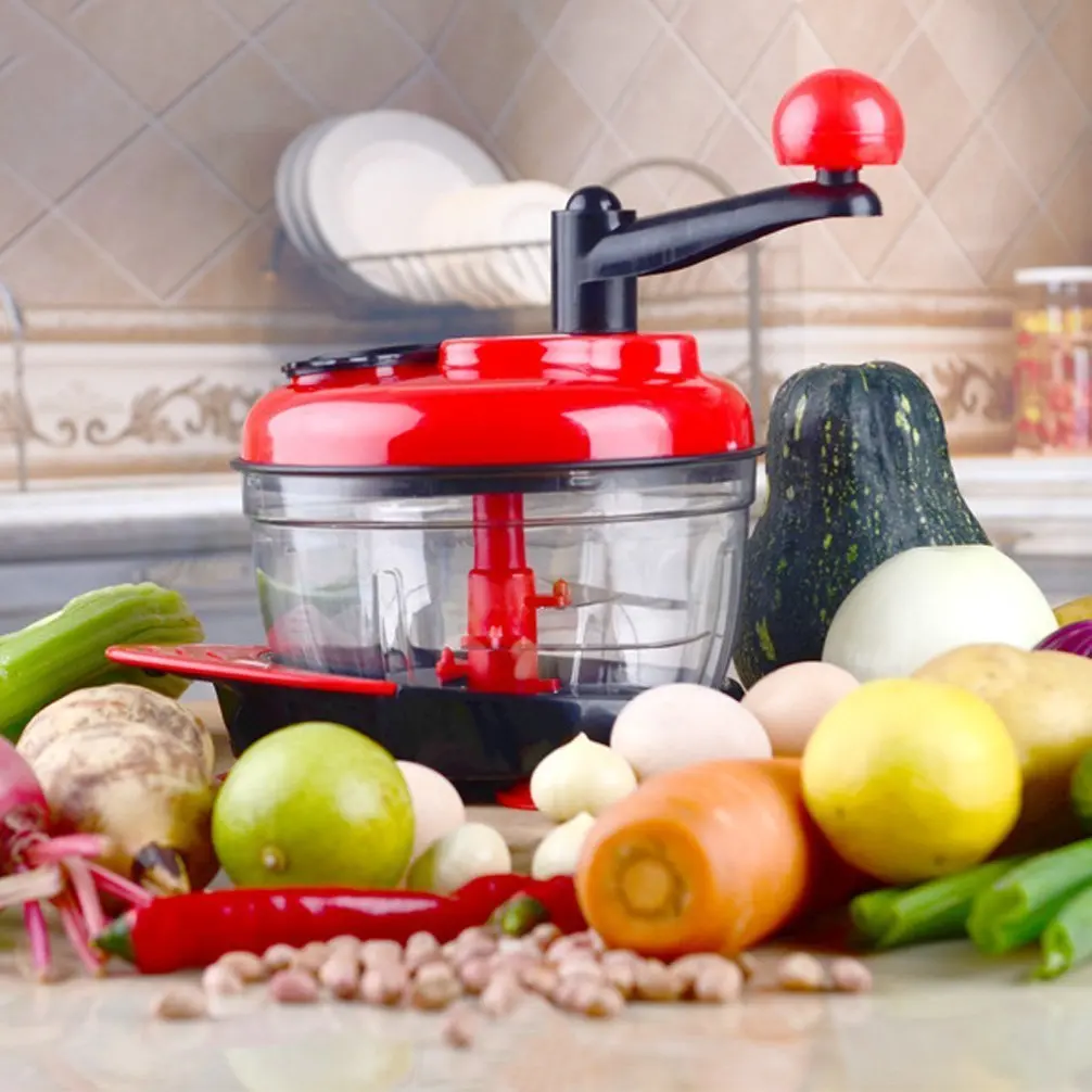 

Multifunction Food Processor Kitchen Manual Food Vegetables Chopper Cutter Mixer Salad Maker Eggs Stirrer Kitchen Cooking Tool