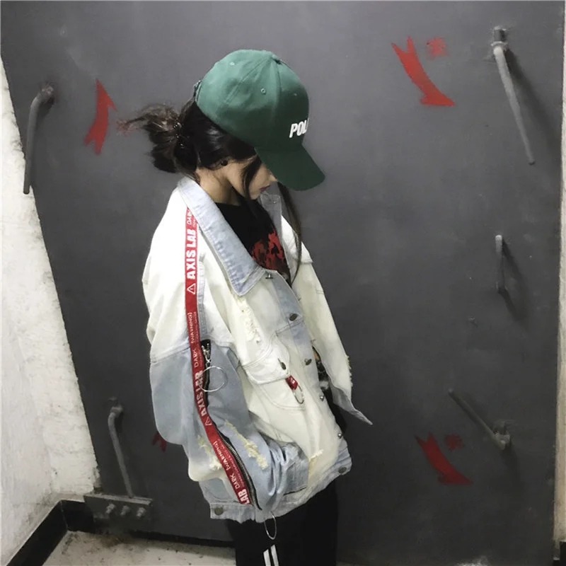 Женская джинсовая куртка повседневная весенне осенняя|bomber denim jacket|ripped jacket womenjacket