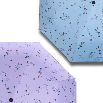 

Automatic anti-UV sun umbrella rain woman flower umbrella Ladies folding umbrellas corporation female parasol paraguas plegable