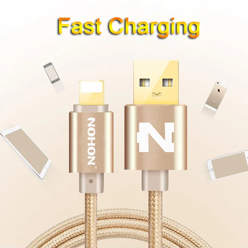 Оригинальный 8 контактный USB кабель NOHON для iPhone 8X7 6 6S Plus 5 5S 5C SE iOS 10 9 iPad iPod кабели