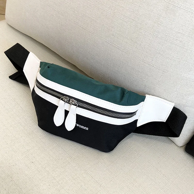 

Waist Bag lady new New Canvas Leisure Panelled Fanny Pack For Girls Letter Bum Bag Packs fashion Chest Crossbody bag Belt