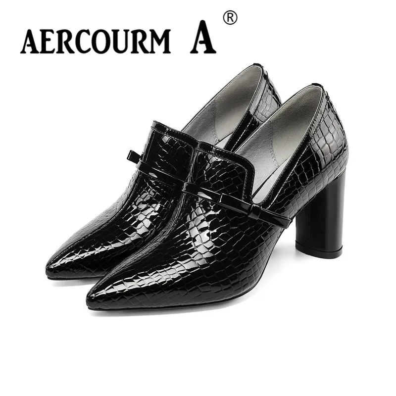 Aercourm A/; женские туфли-лодочки из змеиной кожи; женская обувь из натуральной кожи; туфли-лодочки на квадратном каблуке; новая весенняя Брендовая обувь черного, винно-красного цвета
