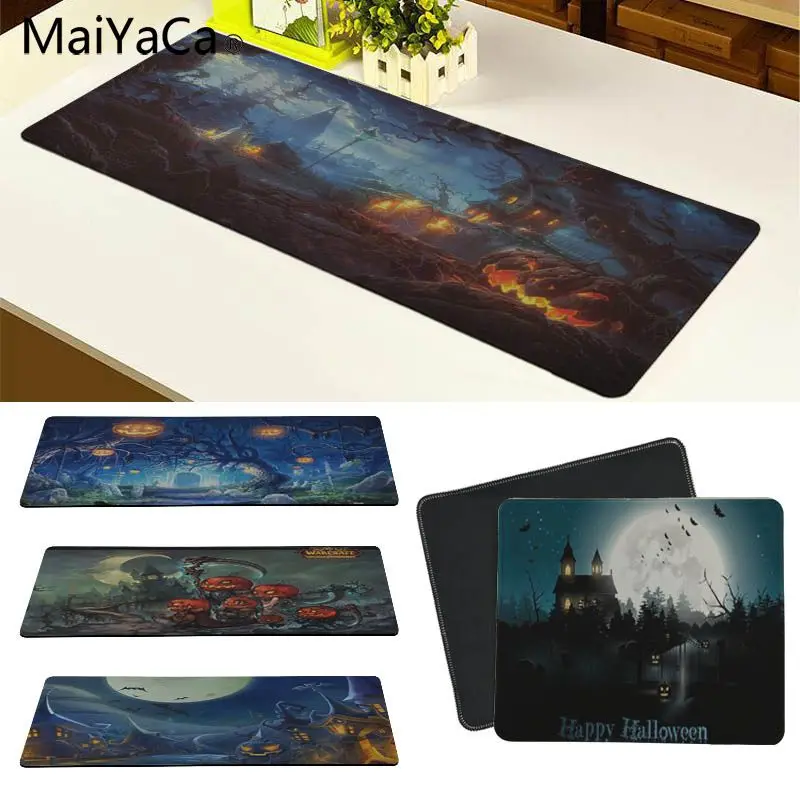 Maiyaca Your Own Mats Halloween Holidays Cemetery Houses Pumpkin
