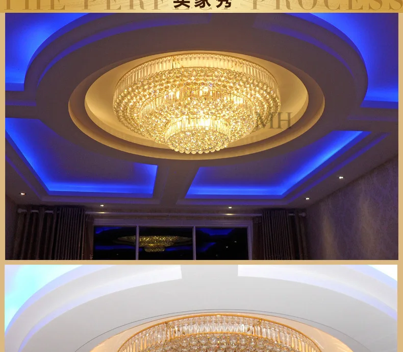 Хрустальные потолочные светильники, светодиодный, Роскошные, золотые светильники, для гостиной, дома, современное освещение, lampara techo luzes de teto avize Luminaria