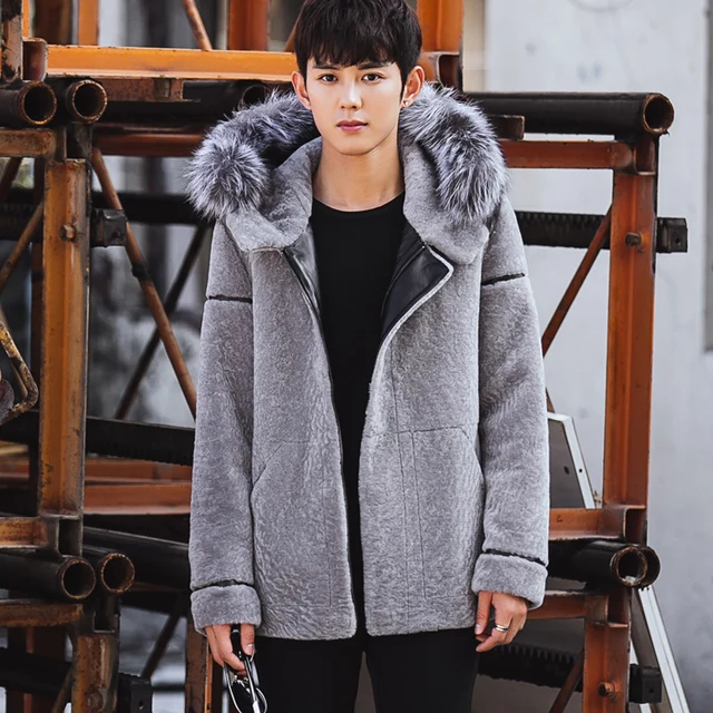 Roiii Grey Faux Fur Military Camouflage Women Hooded Outdoor New Fashion Women S Warm Lush Fur Winter Coat Black Outerwear Jacket Parka L Zt4