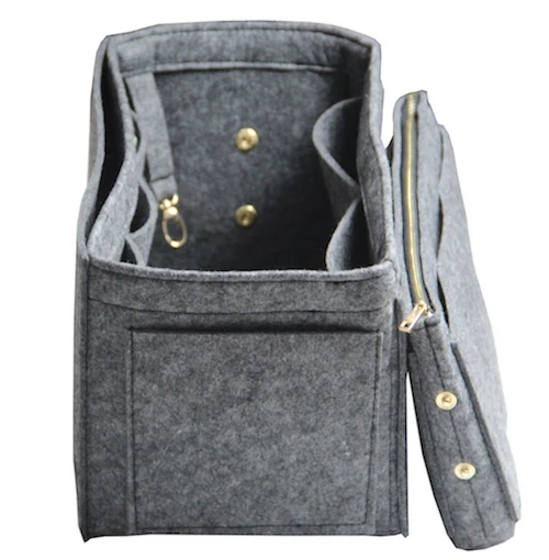 DarkGrey Neverfull мм GM PM быстрая настраиваемая войлочная Сумочка Органайзер сумка в сумке Органайзер сумка для макияжа(w/съемный карман на молнии - Цвет: DarkGrey