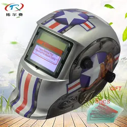 Авто Затмевая шлем солнечной заменить аккумулятор анфас сварочные маски глаза защитить сварочный аппарат заводская цена HD68 (2233FF)