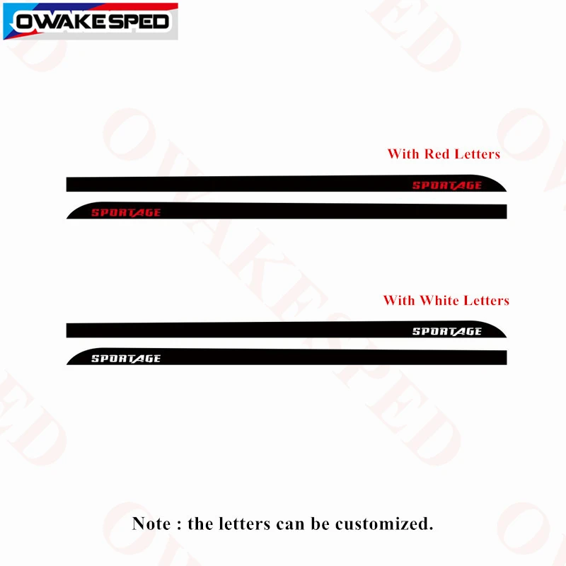 For KIA SPORTAGE Racing Sport Car Door Side Skirt Sticker Auto Body Accessories Customized Letters Creative Decals 2011-2019 (1)
