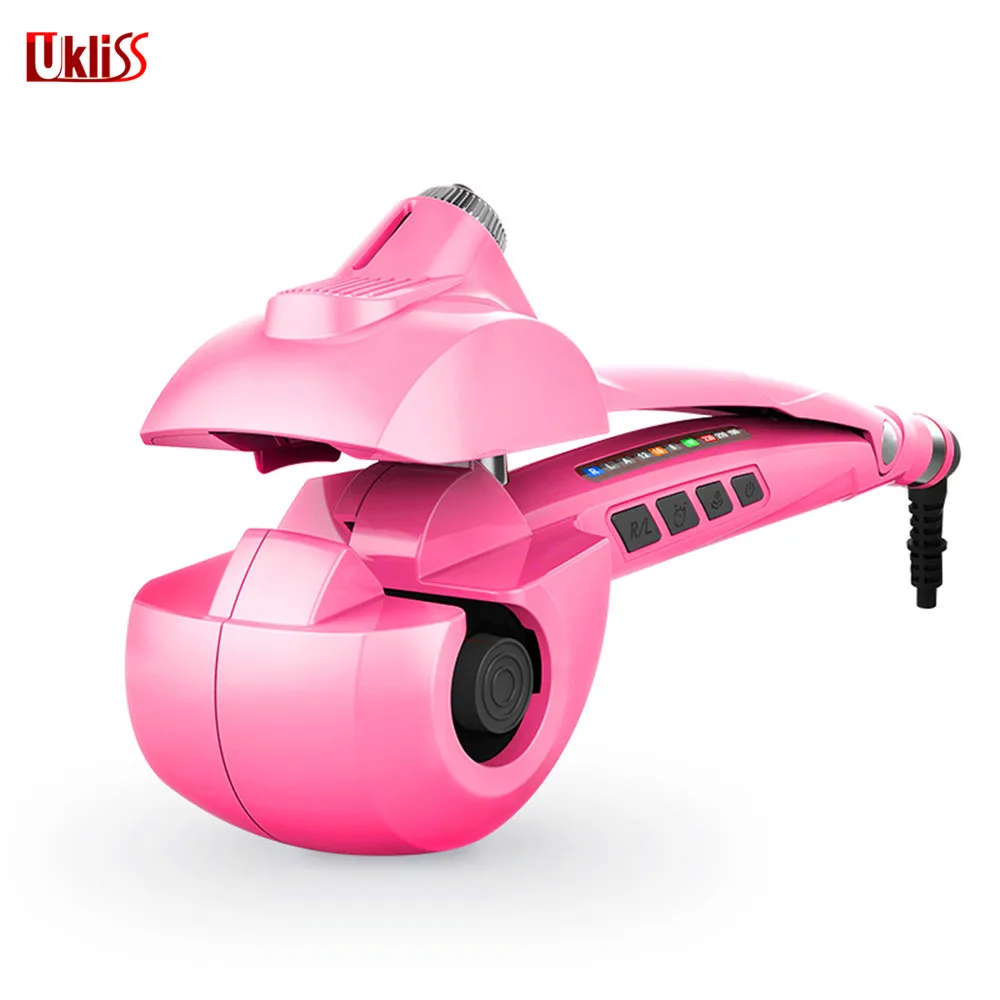 

Ukliss Automatic Hair Styling Iron Hair Curler Electric LCD Magic Hair Curling Wand Styler EU US AU UK Plug