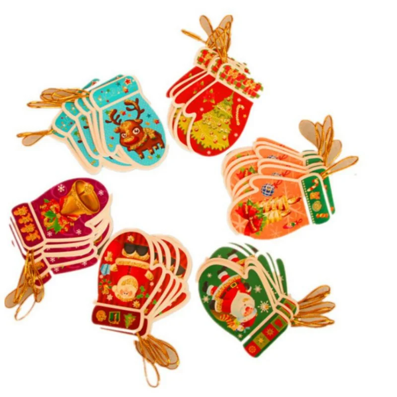 

2017 New Design Christmas Tree Hanging Card Mini Christmas Cards Christmas Decorations Creative Gifts Fashion Hanging