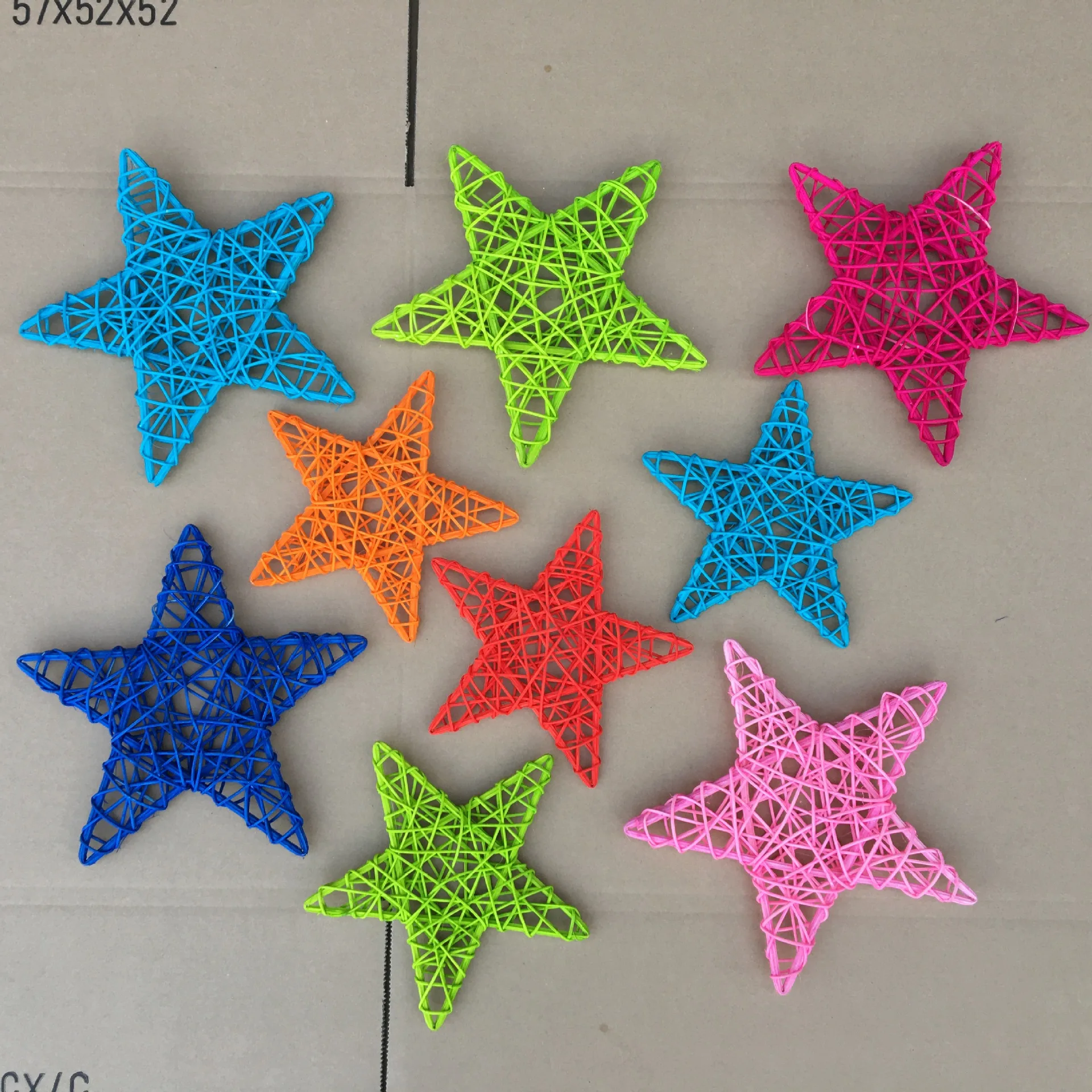 1pcs Multiple Color Wicker Rattan Star Decorative Natural Spheres Craft DIY, Wedding Decoration, Christmas Tree, House Ornaments