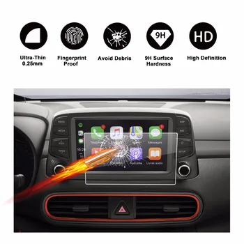 

RUIYA Car Navigation Screen Protector For Kona High Configuration 8 Inch 2018 GPS Touch Center Display Auto Interior Stickers
