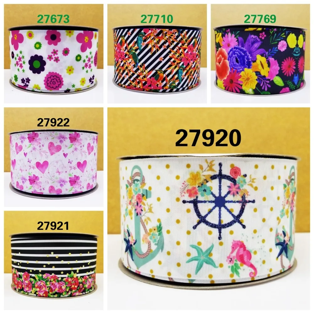 

Free shipping 50 yard cartoon printed grosgrain ribbon 27920