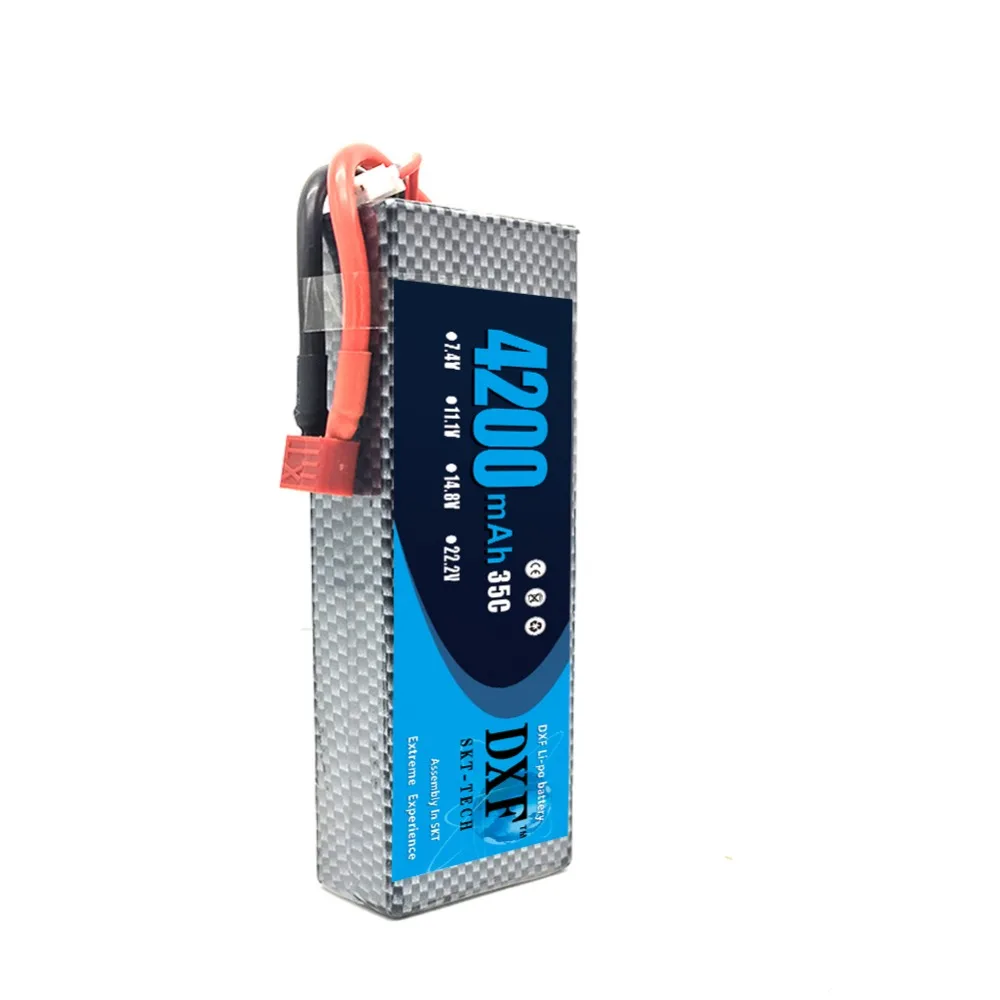 

DXF POWER 4200mAh Lipo 2S 7.4V 35C 70C HardCase Lithium Polymer Battery battery T plug for RC Car Boat Drone Robot FPV truck