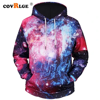 

Covrlge Men's Printing Hooded 2019 Autumn Top Selling Sweatshirts Hooded Casual Fashion Homme Hoodie Loose Size MWW171