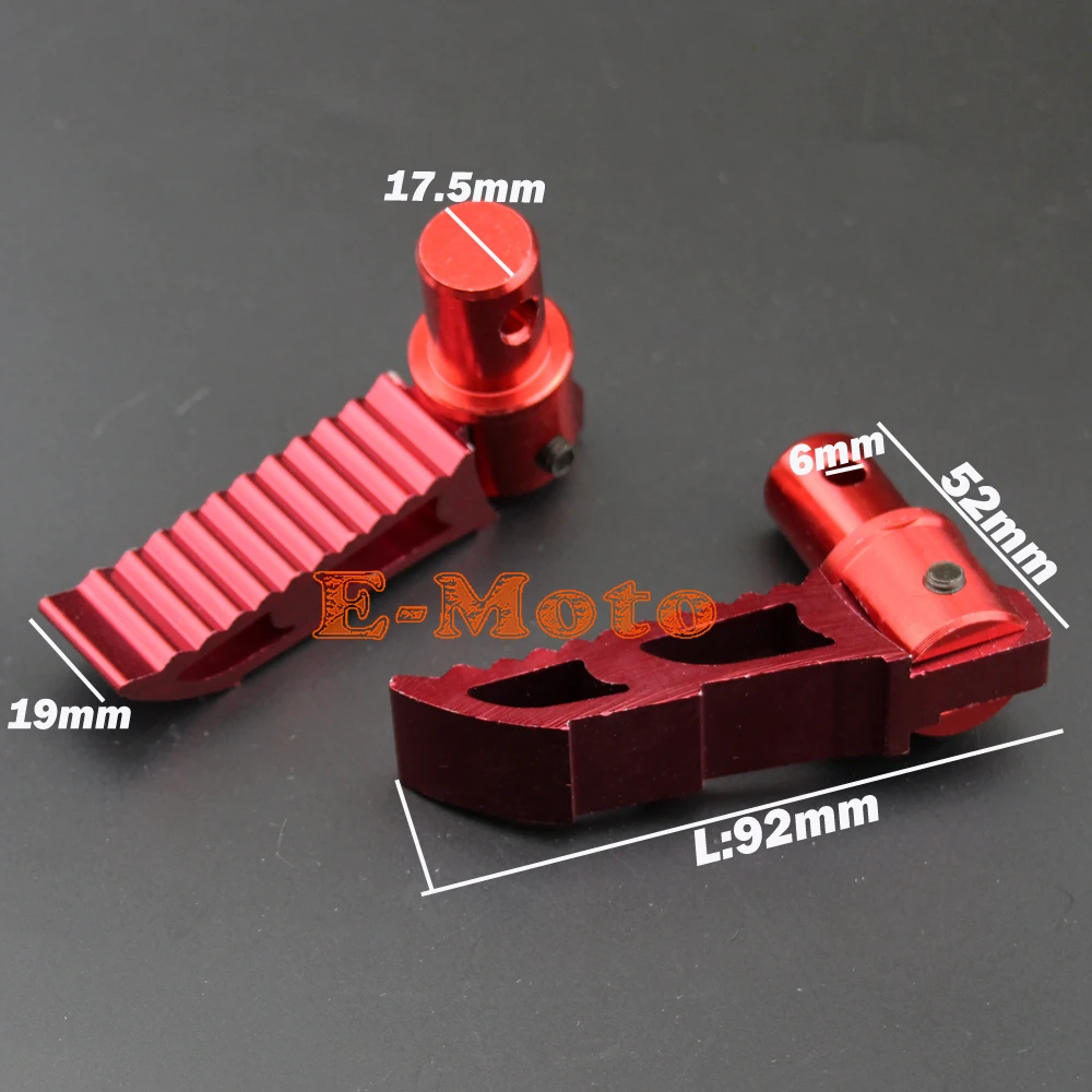 Red Folding CNC Footpegs Foot Rest For 43CC 47CC 49CC MINI Pocket Dirt Bike Foot Pegs 2 stroke