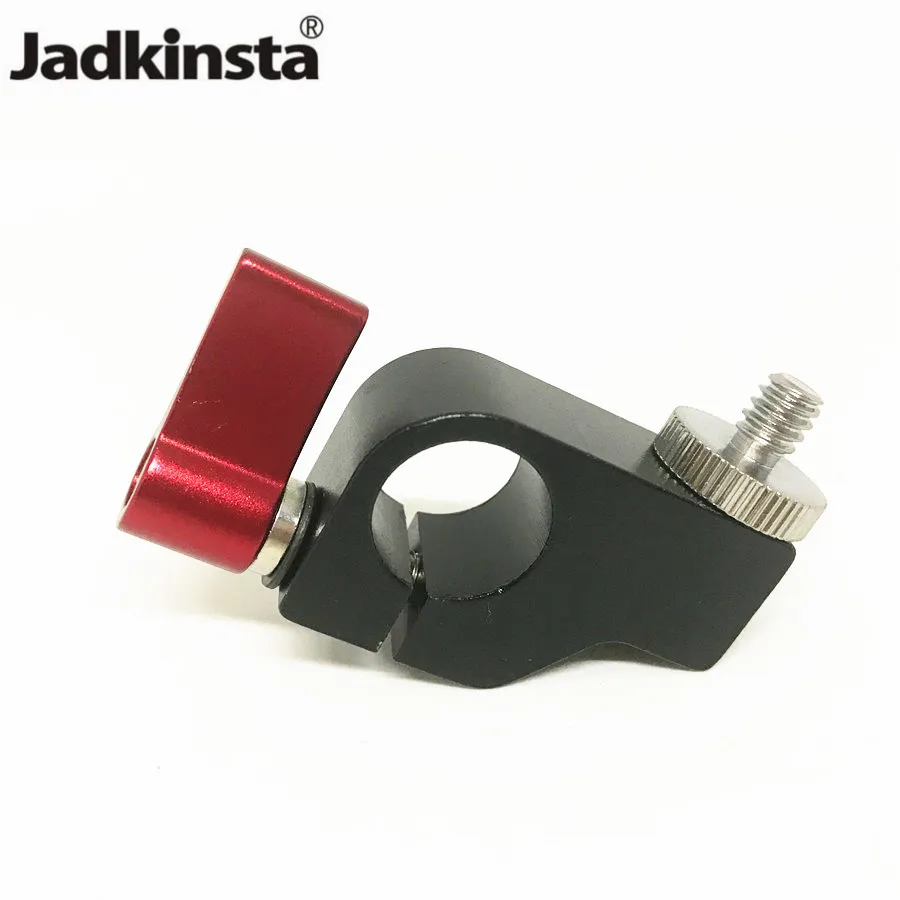 

Jadkinsta Adjustable Handle Single 15mm Rod Clamp with 1/4" Mount 1/4" Screw Adapter for 15mm Rods Photo Studio Accessories