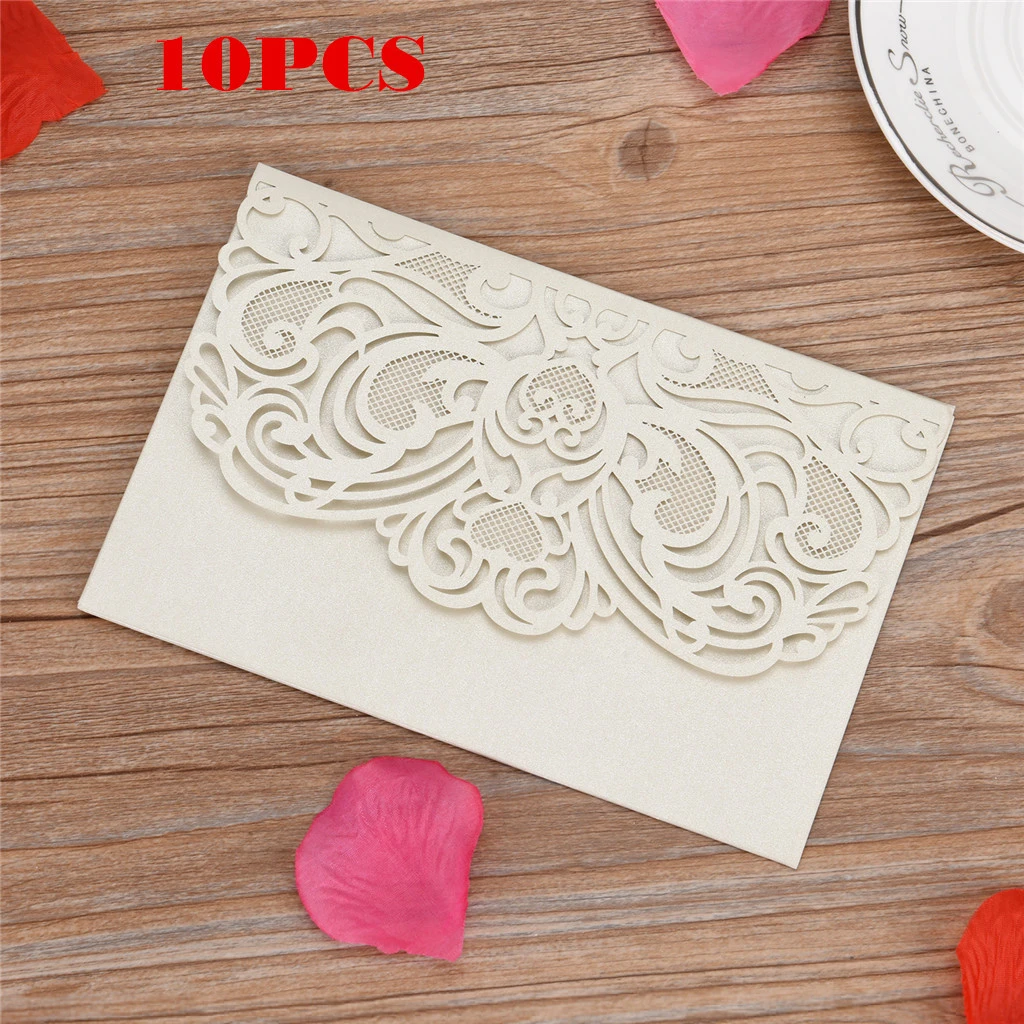 10pcs European Openwork Creative Wedding Invitation Lily Wedding Invitation Card High End Invitation Guest Banquet Card G709 Cards Invitations Aliexpress