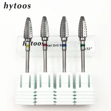 HYTOOS New sharp Tungsten Carbide Nail Drill Bit Rotary Burr Bits For Manicure Pedicure Electric Drill Accessories Nail Milling